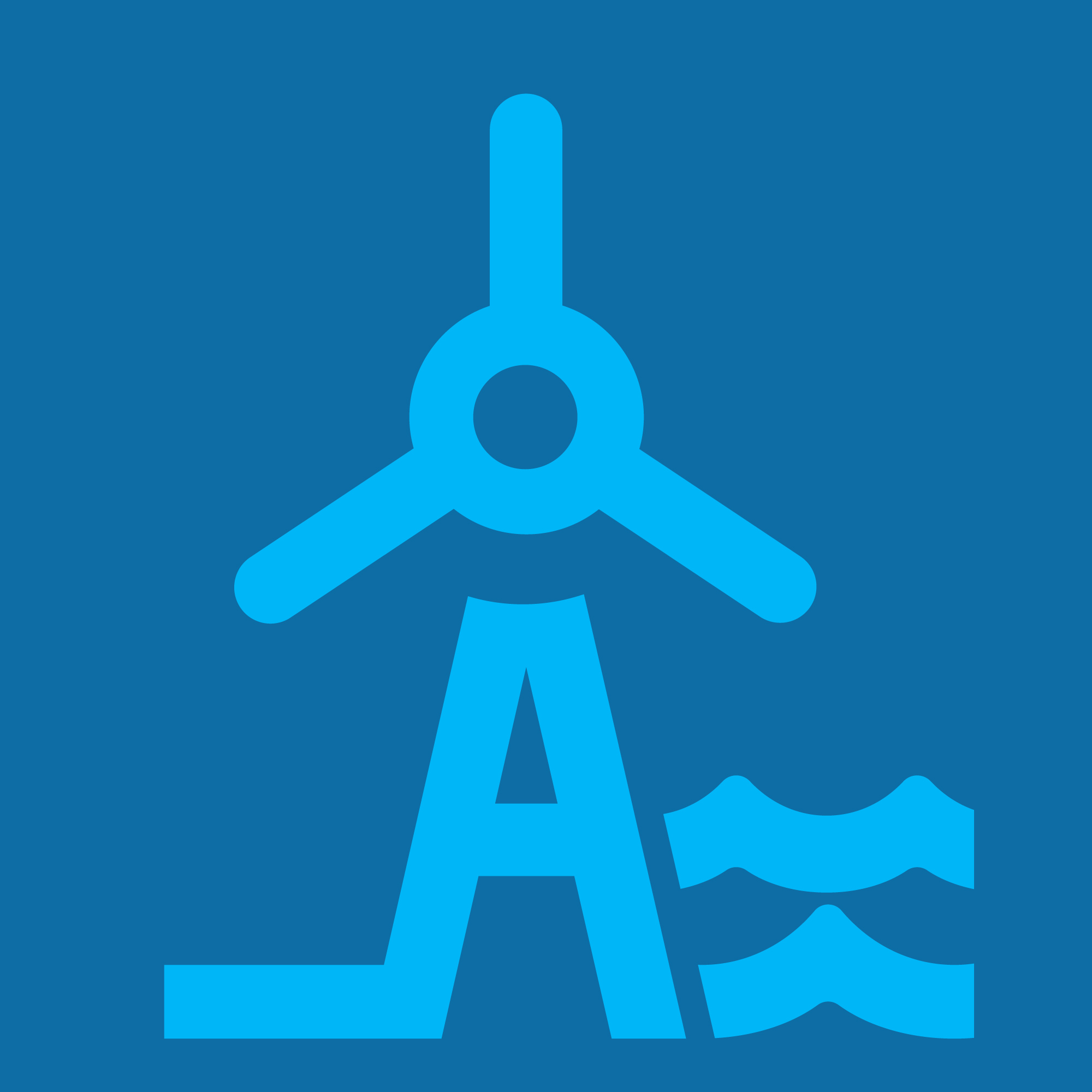 Elvaco Offshore Windrad Icon blau
