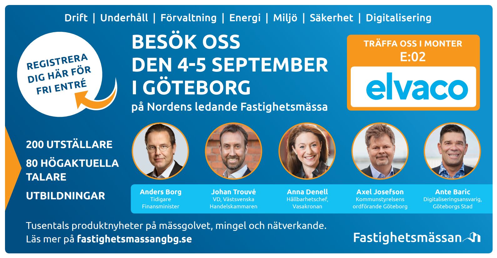 Elvaco is exhibiting at Fastighetsmässan in Gothenburg on September 4-5