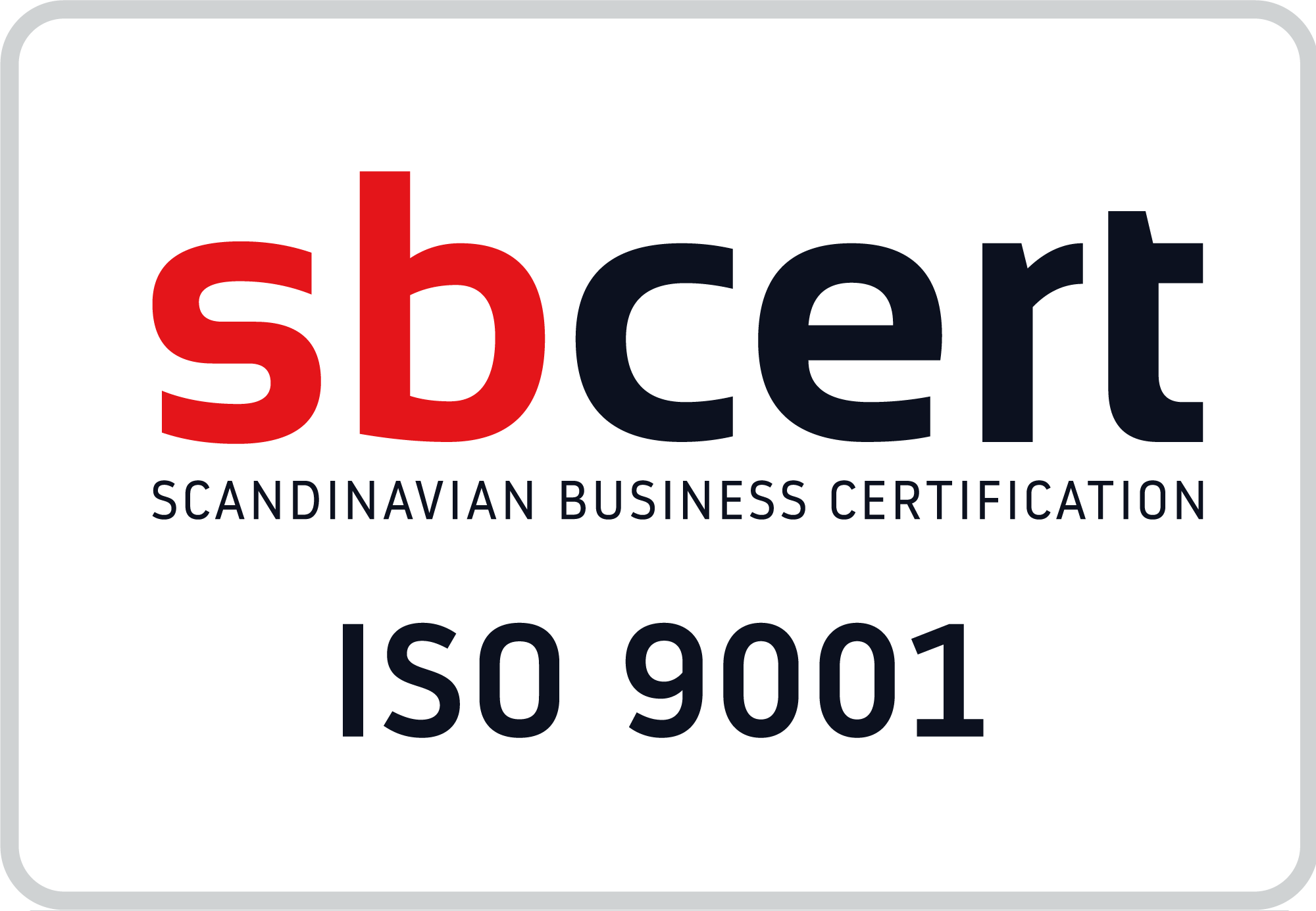 Elvaco Scandinavisches Business Zertifikat ISO 9001