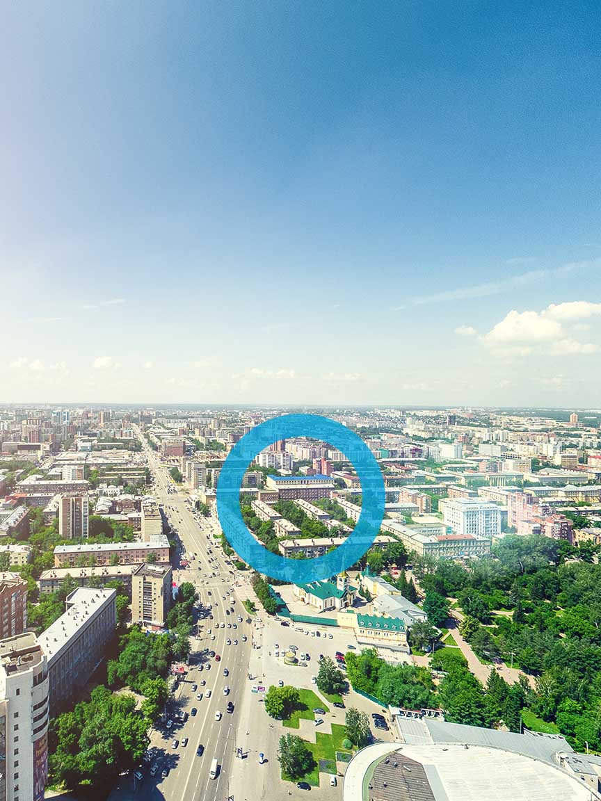 Elvaco Stadtaussicht Vogelperspektive