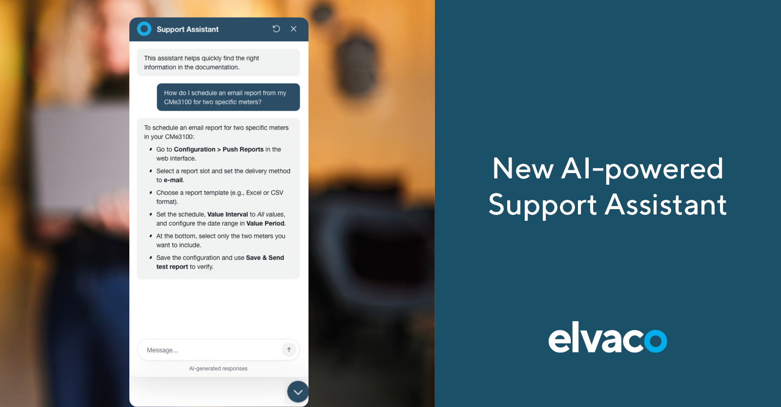 Elvaco stellt einen KI-gestützten Supportassistenten für schnelle und einfache Unterstützung vor.