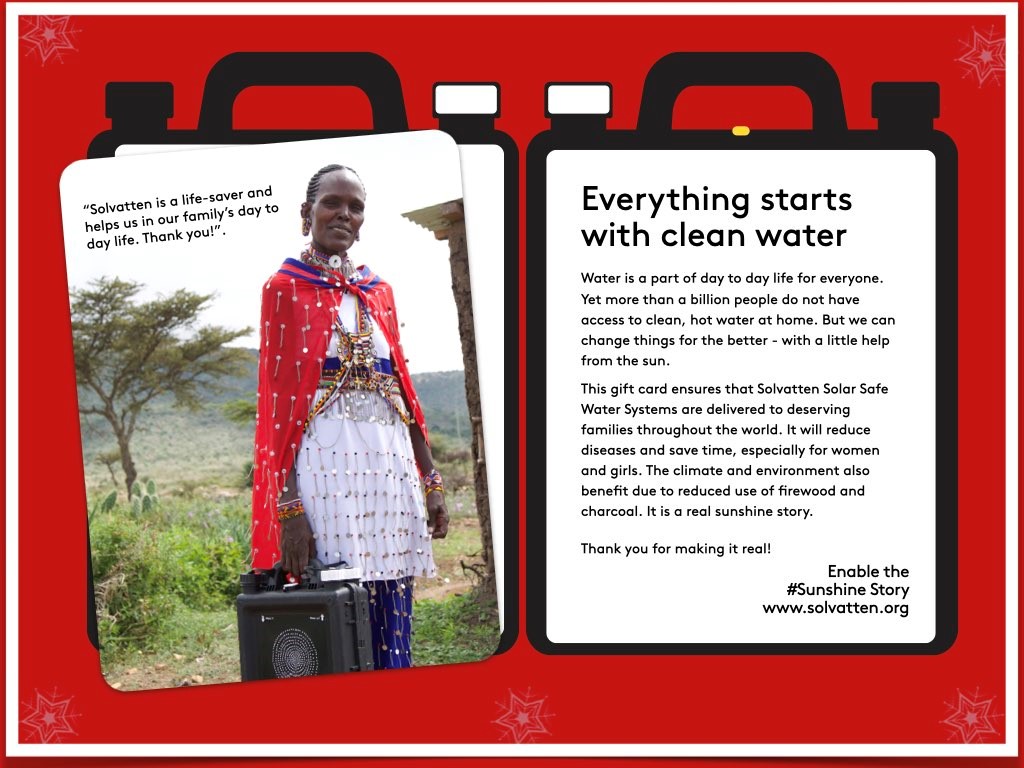 This Christmas, we continue to support Solvatten